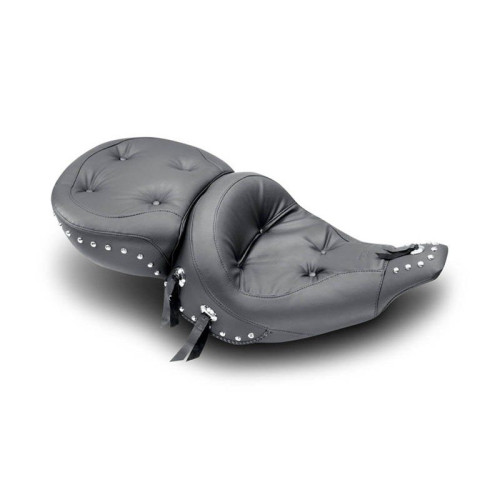 PartzBiz HD: 4400546-เบาะมัสแตง Wide Regal Style Chrome Studded Touring Seat Harley FLHT FLT 91-96 | 75555