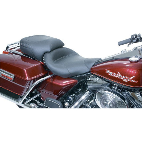 PartzBiz HD: 4400549-เบาะมัสแตง เบาะเดี่ยวหมุดสีดำเรียบเรียบ Harley FLHR FLHX 97-07 | 75578