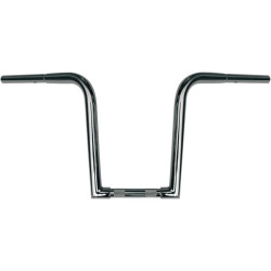 PartzBiz HD DS06013155 - Wild 1 One Chubby Chrome 12 ” แฮนด์ Outlaw'Z Ape Hanger สำหรับรุ่น Harley | WO612