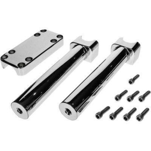 PartzBiz HD: 4400467-Wild 1 One WO910 Chrome 10 ” Savage Chubby Billet Riser 1 1/4” บาร์ 0602-1104 06021104