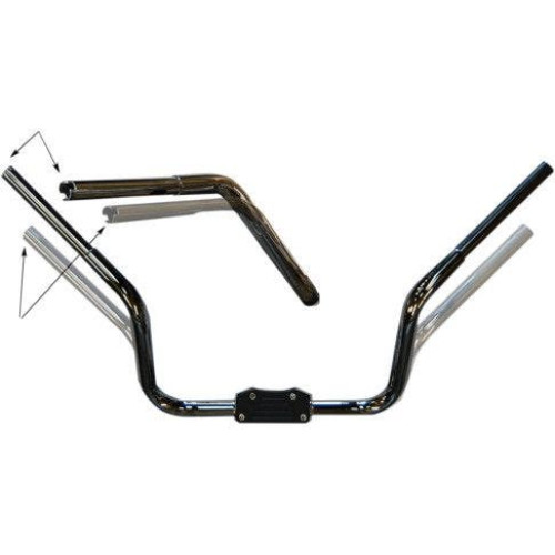 PartzBiz HD: 4400477-Wild One 1 Chrome Low Bagger Ape Hanger 9 ” แฮนด์บาร์ Harley FLH/T 96-17 WO579C