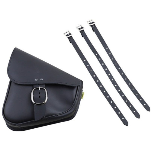 PartzBiz HD: 4400448-Willie & Max Black Leather Brass Monkey Swing Arm Bag Harley Softail 84-17 PartzBiz HD: 4400448-Willie & Max Black Leather Brass Monkey Swing Arm Bag Harley Softail 84-17