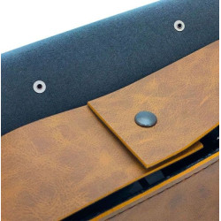 PartzBiz HD DS35011733 - Willie & Max Brown Swing Arm Bag Synthetic Leather Triangulated Swingarm Fit 