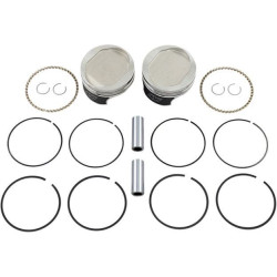 PartzBiz HD DS09031567 - Wiseco K0210P2 Tracker Pistons +0.020 Bore Harley 96 Twin Cam 07-17 0903-1567 09031567 162614 10.5:1 compression