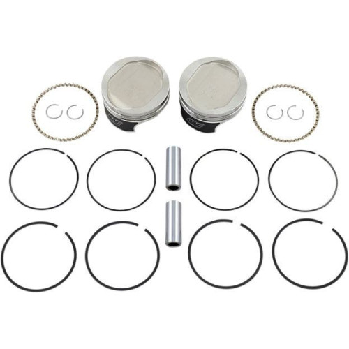 PartzBiz HD: 4400414-Wiseco K0210P2 Tracker Pistons +0.020 Bore Harley 96 Twin Cam 07-17 0903-1567 09031567 162614 10.5:1 compression