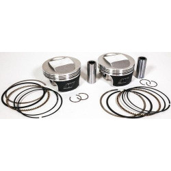 PartzBiz HD DS09031565 - Wiseco K0210PS Tracker Pistons Standard Bore Harley 96 Twin Cam 07-17 0903-1565 09031565 162612 10.5:1 compression
