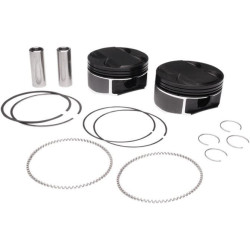 PartzBiz HD DS09031552 - Wiseco K2785 Black Edition Piston Kit 4.080" 114 Milwaukee Eight Harley 17-Up  0903-1552 09031552 162863 11:1 compression