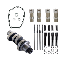 PartzBiz HD WM8-22XE-PACKAGE-BLK - Wood Knight Prowler WM8-22XE Cams Black Pushrod ชุดติดตั้ง Milwaukee-Eight M8
