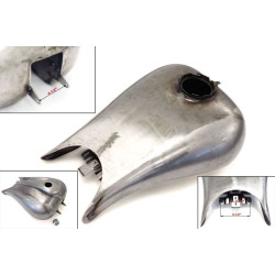 PartzBiz HD VT38-0925 - Wyatt Gatling 38-092 Raw Stretch Touring 6.6 Gallon Gas Fuel Tank Harley 08-13