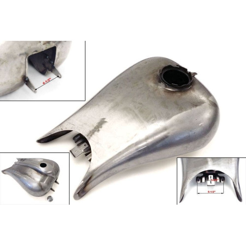 PartzBiz HD: 4400381-Wyatt Gatling 38-092 Raw Stretch Touring 6.6 Gallon Gas Fuel Tank Harley 08-13