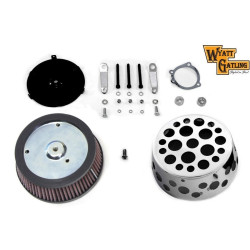 PartzBiz HD VT34-1742 - Wyatt Gatling Air Cleaner Kit Swiss Cheese Chrome Cover CV EFI Harley Sportster 34-1742 touring dyna electra road sporty glide king filter davidson drilled holes PartzBiz HD VT34-1742 - Wyatt Gatling Air Cleaner Kit Swiss Cheese Chrome Cover CV EFI Harley Sportster 34-1742 touring dyna electra road sporty glide king filter davidson drilled holes