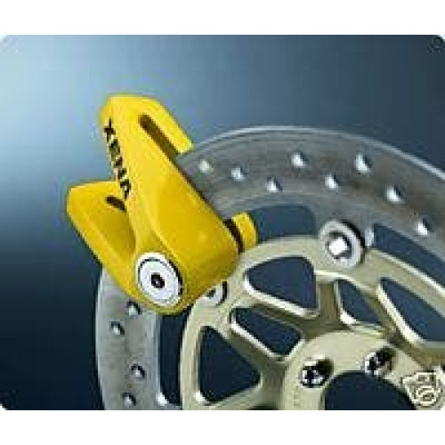 PartzBiz HD: 4400354-Xena Yellow Motorcycle Disc Lock XE2 14MM Pin 43MM Throat | 