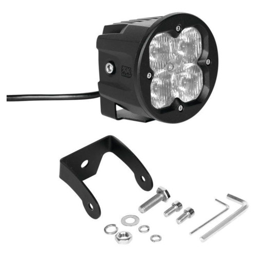 PartzBiz HD: 4400324-XK Glow 1pc C3 Cube Light With RGB Accent Lighting Kit Driving Beam Fog Mount