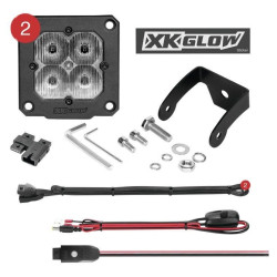 PartzBiz HD XK-XK065002-D-KIT - ไฟ XK Glow C3 Cube พร้อมชุดไฟ RGB Accent Driving Beam Flush Mount PartzBiz HD XK-XK065002-D-KIT - ไฟ XK Glow C3 Cube พร้อมชุดไฟ RGB Accent Driving Beam Flush Mount