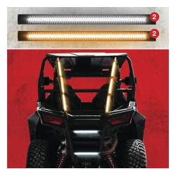 PartzBiz HD XK-XK052002-4WA - XK Glow 4pc White/Amber Plug And Play Tube Kit ชุดไฟฉุกเฉิน Strobe Light UTV