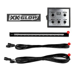 PartzBiz HD XK-XK052002-8BR - XK Glow Plug-And-Play Emergency Strobe Light Series สีฟ้า/แดง 8 ชิ้น XK052002-8BR