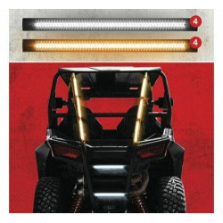 PartzBiz HD XK-XK052002-8WA - XK Glow Plug-And-Play Emergency Strobe Light Series สีขาว/สีเหลืองอำพัน 8 ชิ้น XK052002-8WA