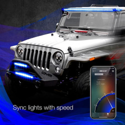 PartzBiz HD XK-BAR-20 - XK Glow XKChrome 20” แอพควบคุมแถบไฟ LED RGBW 36w-54w Jeep UTV รถจี๊ป UTV รถบรรทุก XK061002 ออฟโร้ดเคียงข้าง RZR ออฟโร้ดรถบรรทุกแสงสว่างอัพเกรดรถจักรยานยนต์รถยนต์สัญญาณไฟเลี้ยวแบบกำหนดเองที่ดีที่สุดสำหรับ 482189 XK-BAR-20