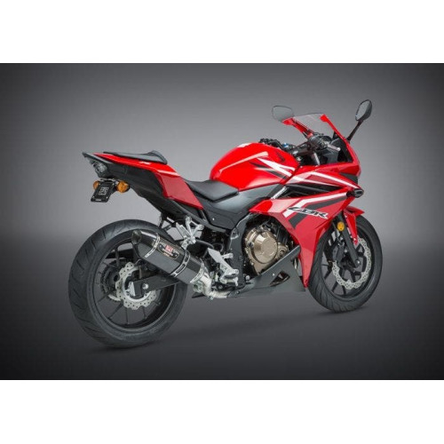PartzBiz HD: 4400226-Yoshimura 12551E0220 Stainless R-77 Slip On Exhaust 16-19 Honda CBR500R 1821-1851 18211851 202391