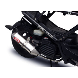 PartzBiz HD WP960-2215 - Yoshimura Stainless TRC Race Full System Stainless Tri Oval Muffler Honda Ruckus | 1290075