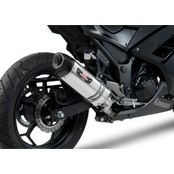 PartzBiz HD WP960-1311 - Yoshimura Street R-77 Slip On Muffler Stainless Carbon Kawasaki Ninja 300 13-17 | 147002J520
