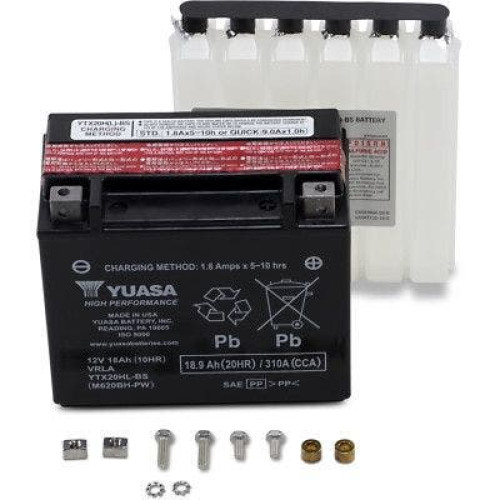 PartzBiz HD: 4400154-Yuasa YTX20HL-BS-PW ประสิทธิภาพสูง AGM ไม่ต้องบำรุงรักษาแบตเตอรี่รถ ATV รถจักรยานยนต์ YUAM620BH-PW harley honda john Deere kawasaki polaris Victory Yamaha อัพเกรดทดแทน PartzBiz HD: 4400154-Yuasa YTX20HL-BS-PW ประสิทธิภาพสูง AGM ไม่ต้องบำรุงรักษาแบตเตอรี่รถ ATV รถจักรยานยนต์ YUAM620BH-PW harley honda john Deere kawasaki polaris Victory Yamaha อัพเกรดทดแทน