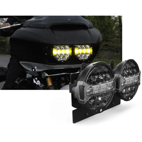 PartzBiz HD: DNL.D14.10200.K-ชุดไฟหน้า DENALI D14 Destroyer (Road Glide ปี 2015-2023) | Kraus Moto PartzBiz HD: DNL.D14.10200.K-ชุดไฟหน้า DENALI D14 Destroyer (Road Glide ปี 2015-2023) | Kraus Moto