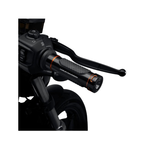 PartzBiz HD: 5000102-Adversary Handlebar Grips ,Black/Orange