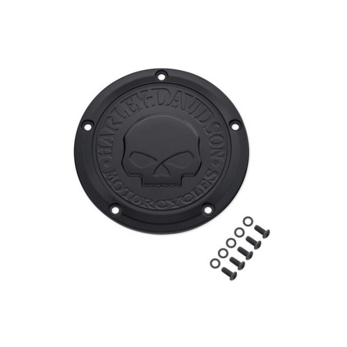 PartzBiz HD: 5000222-Derby Cover 25700742 Willie G. Skull Collection Black Dyna, Softail, Touring