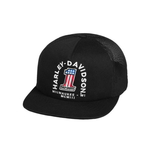 PartzBiz HD: 5000300-หมวกเบสบอล Trucker #1 ของ Harley Davidson