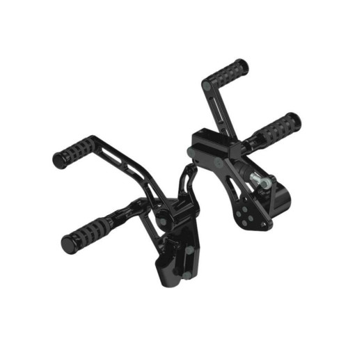 PartzBiz HD: 5500163-ที่พักเท้าดีไซน์ไปข้างหน้า +4 โอริงชุบอะโนไดซ์สีดำ Softail TC88 AK4.7