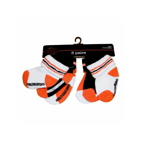 PartzBiz HD: 5001250-Harley-Davidson Children’S Socks 6-12 Months Set Of 3 Sgi-S9Abi63Hd-6
