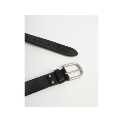 PartzBiz HD 93137 - เข็มขัดผู้ชาย Oakland Belt หนังวัวสีดำ