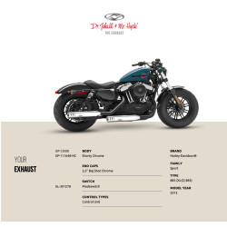 PartzBiz HD EP-111648-NC - Sportster 883 Shorty Chrome Big Shot PartzBiz HD EP-111648-NC - Sportster 883 Shorty Chrome Big Shot