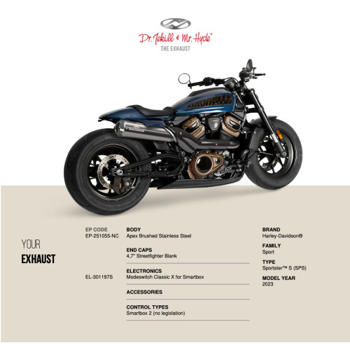 PartzBiz HD: EP-251055-NC-Sportster S 2023 -  Apex Brushed Stainless - Streetfighter Blank