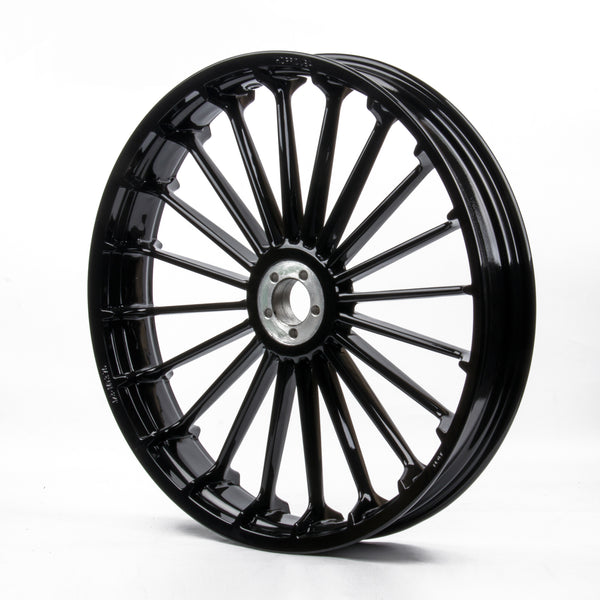 PartzBiz HD: 19023451-Gloss Black Turbo Tubeless Wheels For Harley Softail Breakout 2013-2026 - 21x3.5 PartzBiz HD: 19023451-Gloss Black Turbo Tubeless Wheels For Harley Softail Breakout 2013-2026 - 21x3.5