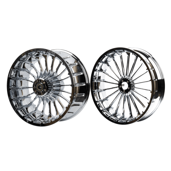 PartzBiz HD: 190347124-Chrome Tubeless Wheels For Harley Softail Fat Boy 2018-2025 - 21x3.5 PartzBiz HD: 190347124-Chrome Tubeless Wheels For Harley Softail Fat Boy 2018-2025 - 21x3.5