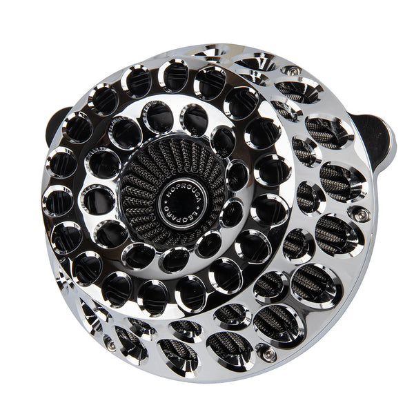 PartzBiz HD: 19063124-Fat Hole Air Cleaner For Harley Davidson 2018-2024 Softail 107/114/117 All Models & 2017-2023 Touring 107/114/117 All Models - Chrome PartzBiz HD: 19063124-Fat Hole Air Cleaner For Harley Davidson 2018-2024 Softail 107/114/117 All Models & 2017-2023 Touring 107/114/117 All Models - Chrome