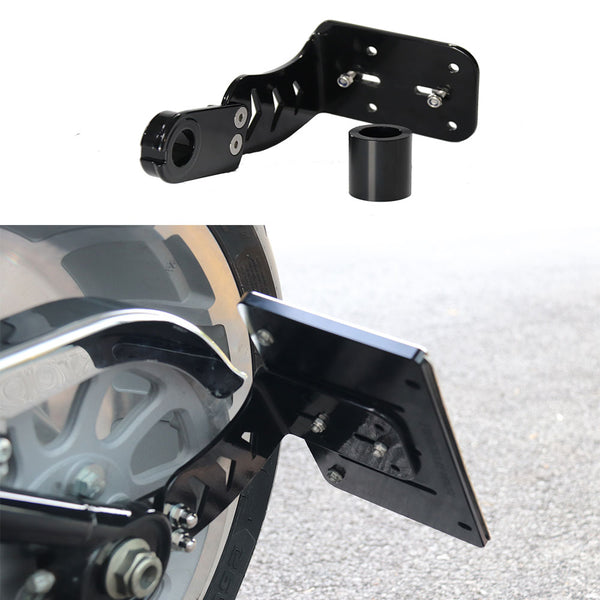 PartzBiz HD: HLHX036-1-Gloss Black License Plate Relocation Bracket Kit for Harley Softail 2008-2025 Models - 2018+ Harley Softail PartzBiz HD: HLHX036-1-Gloss Black License Plate Relocation Bracket Kit for Harley Softail 2008-2025 Models - 2018+ Harley Softail