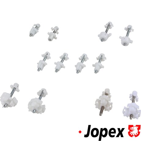 PartzBiz CE 1195152310 - ชุดสกรูปรับสำหรับไฟหน้าทรงสี่เหลี่ยม 12 ชิ้น