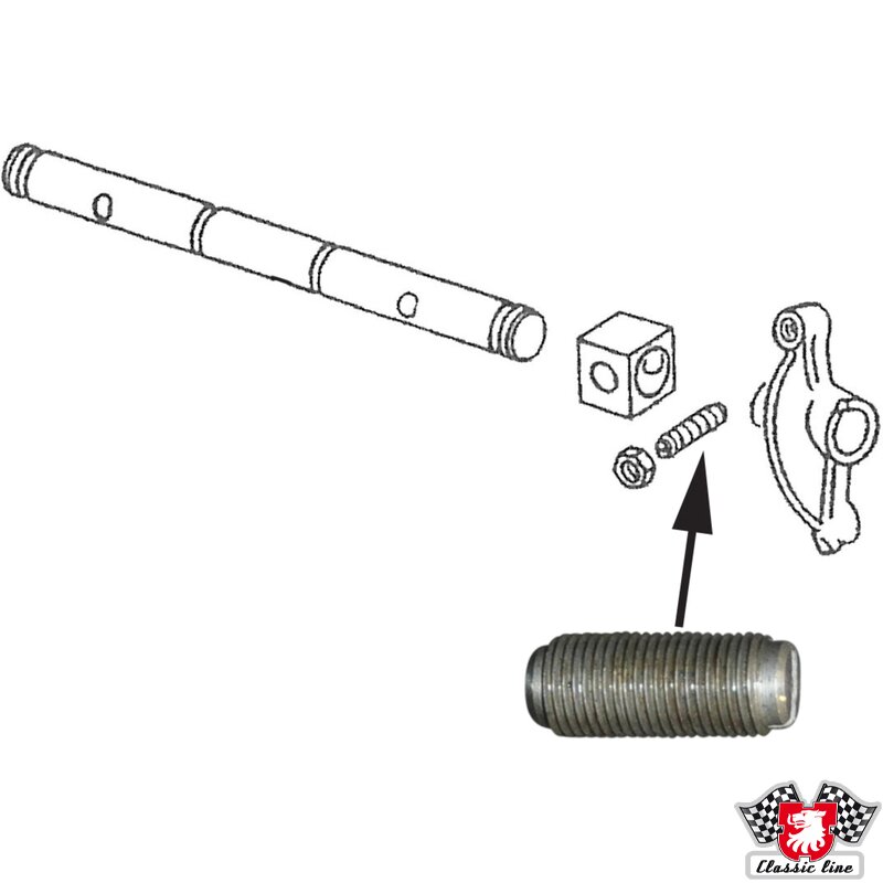 PartzBiz CE 8111351800 - Adjusting screw for tappet, 10 mm