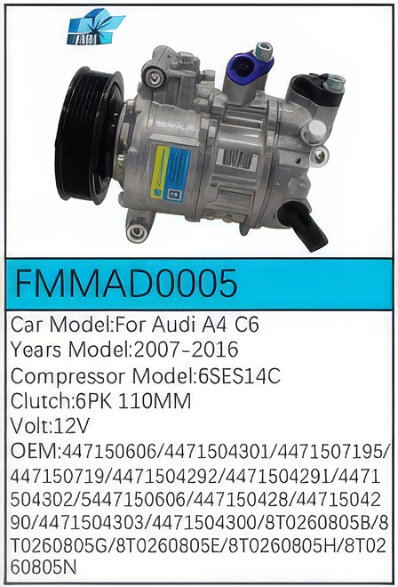 PartzBiz CE FMMAD0005 - Compressor for Audi - FMMAD0005