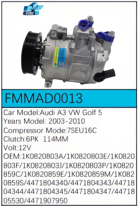 PartzBiz CE FMMAD0013 - สำหรับคอมเพรสเซอร์ Audi - FMMAD0013