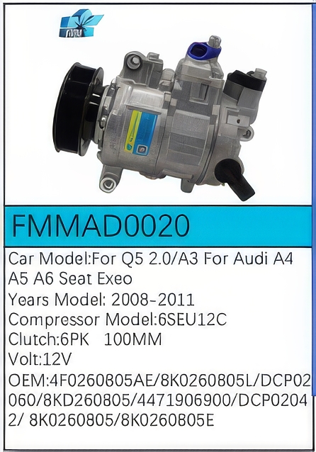 PartzBiz CE FMMAD0020 - Compressor for  Audi - FMMAD0020