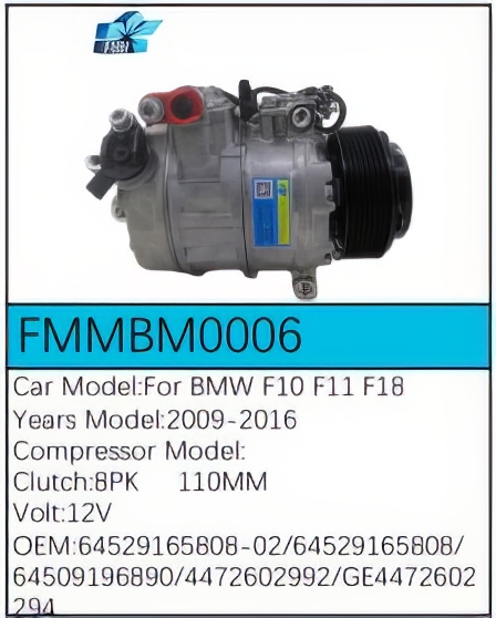 PartzBiz CE FMMBM0006 - Compressor for  BMW - FMMBM0006