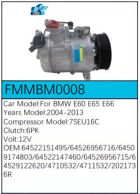 PartzBiz CE FMMBM0008 - สำหรับคอมเพรสเซอร์ BMW - FMMBM0008