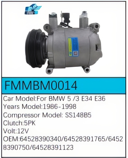PartzBiz CE FMMBM0014 - Compressor for BMW - FMMBM0014