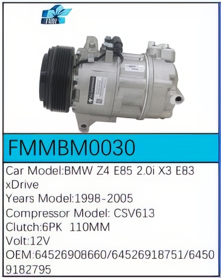 PartzBiz CE FMMBM0030 - สำหรับคอมเพรสเซอร์ BMW - FMMBM0030