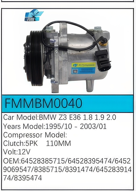 PartzBiz CE FMMBM0040 - สำหรับคอมเพรสเซอร์ BMW - FMMBM0040