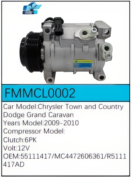 PartzBiz CE FMMCL0002 - สำหรับคอมเพรสเซอร์ Chrysler - FMMCL0002